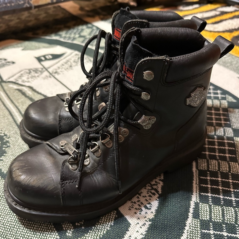 Harley-Davidson Dipstick Black Leather Boots